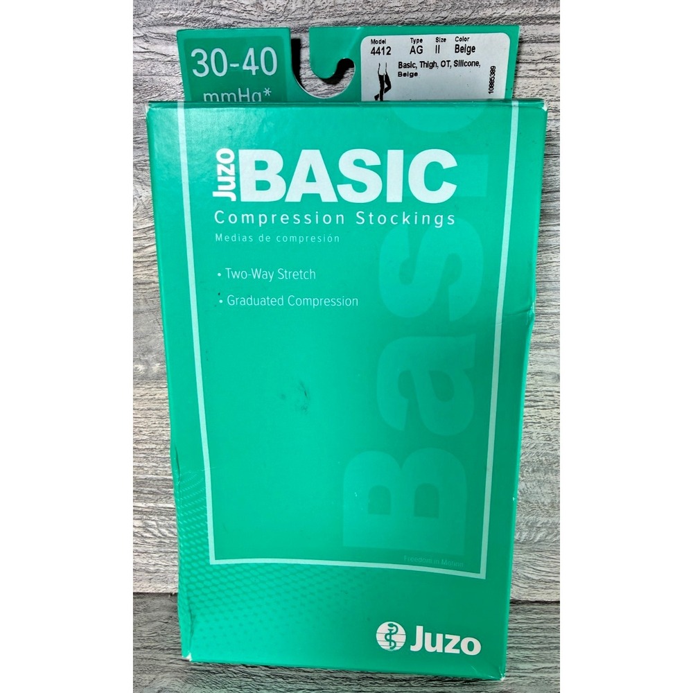 Juzo Basic 4412 AG Short Thigh OT Silicon Stockings 30-40 mmHg Compression Beige